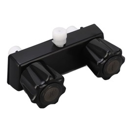 RV Bathroom Shower Faucet, Lightweight ABS, 90 Degree Operation, Shower Mixer Valve Control 5th (5th) Wheel, Towable Travel Motorhome (Black)