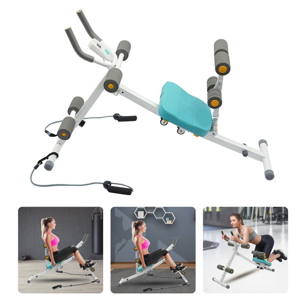 Foldable Multi-Workout Ab Machine Abdominal Cruncher Sit Up Bench Side