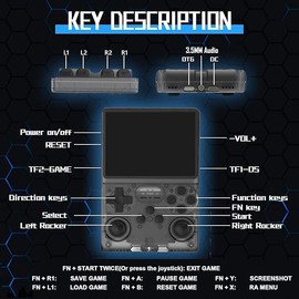 20000 in 1 Handheld Game Console, R36S Portable Retro Video Game Console, Mini Retro Pocket Arcade Game, HD 3.5 inch IPS Screen, 128GB Card with Pre-Installed Games (Black)