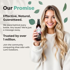 Lumi Outdoors Natural Shoe Deodorizer Spray & Odor Eliminator - Lavender Tea Tree Essential Oil Odor Eater