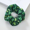 St.Patrick's Day Hair Scrunchies,Green Shamrock Ponytail Holders Green Clover Hair