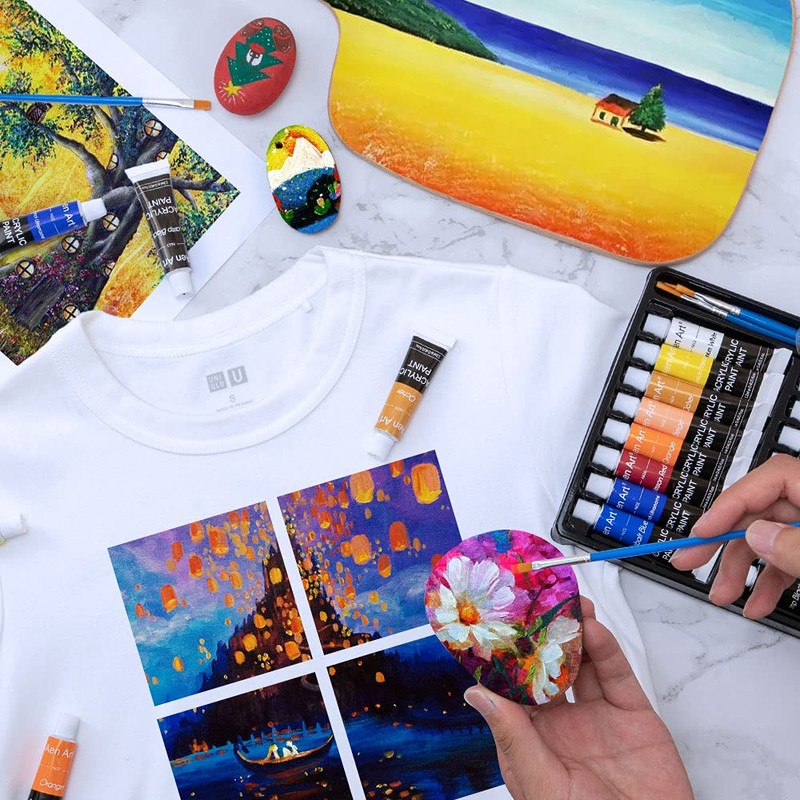 Aen Art Acrylic Paint Set for Pumpkin Painting, 16 Colors