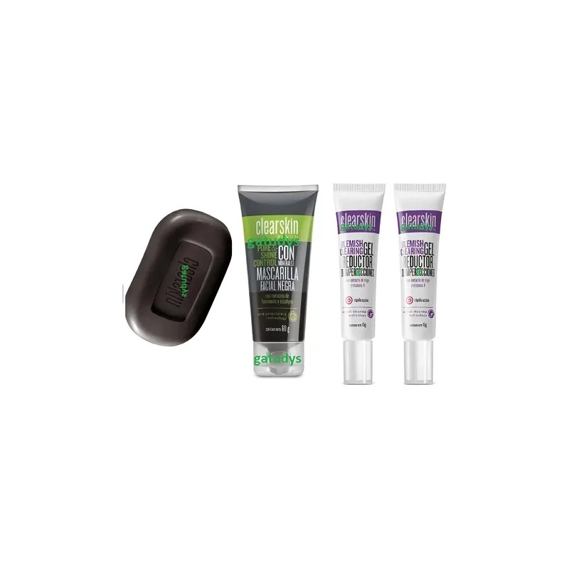 1 Mascarilla 1 Jabón Con Carbón 2 Gel Imperfecciones