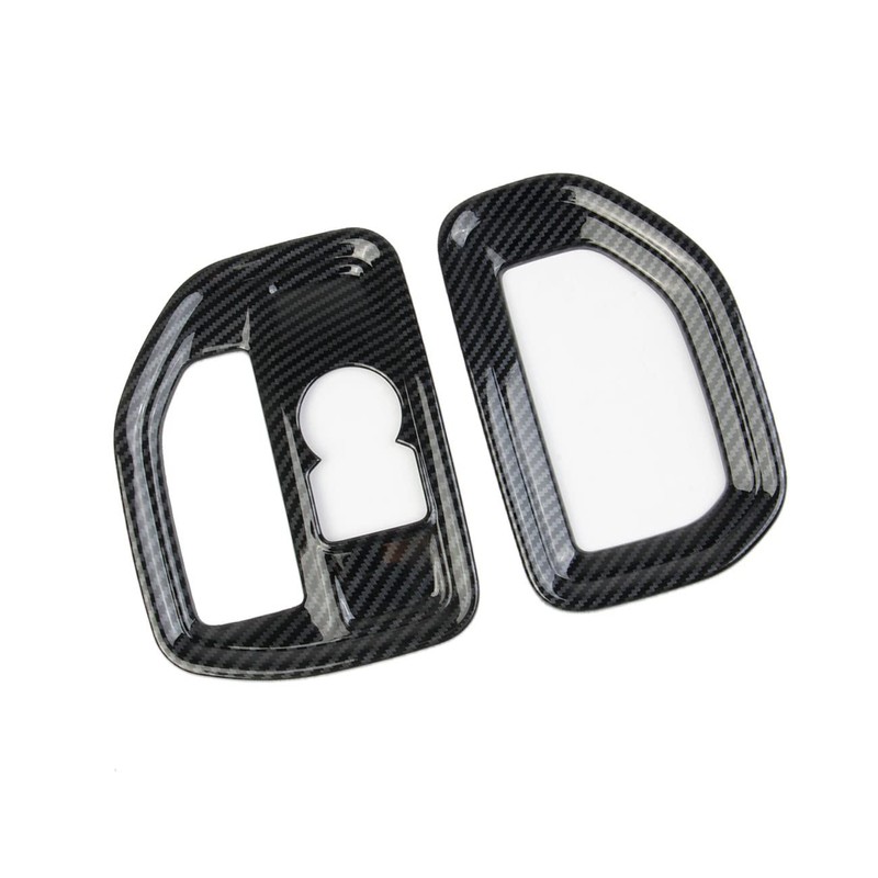 Carbon Fiber Dashboard Side Air Vent AC Outlet Cover Trim