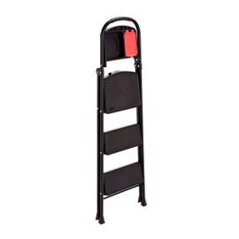 Rubbermaid RMS-3T 3-Step Steel Step Stool with Project Tray, 225-pound Capacity,Black