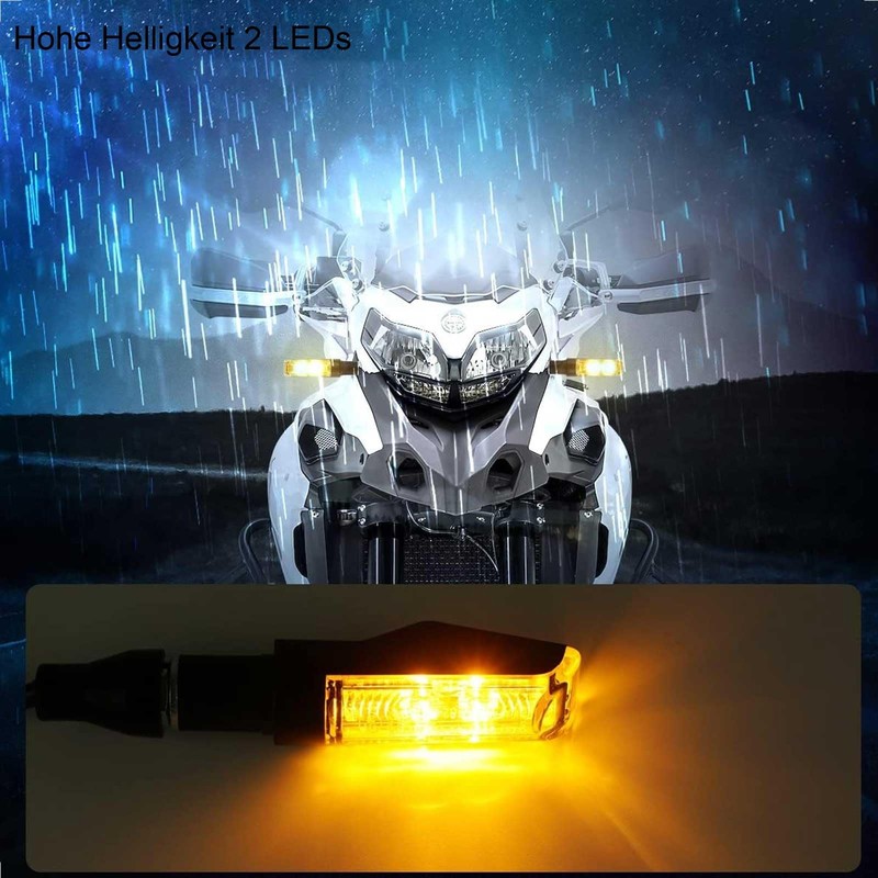 evermotor Universal 12 V Pack of 4 E13 Motorcycle LED