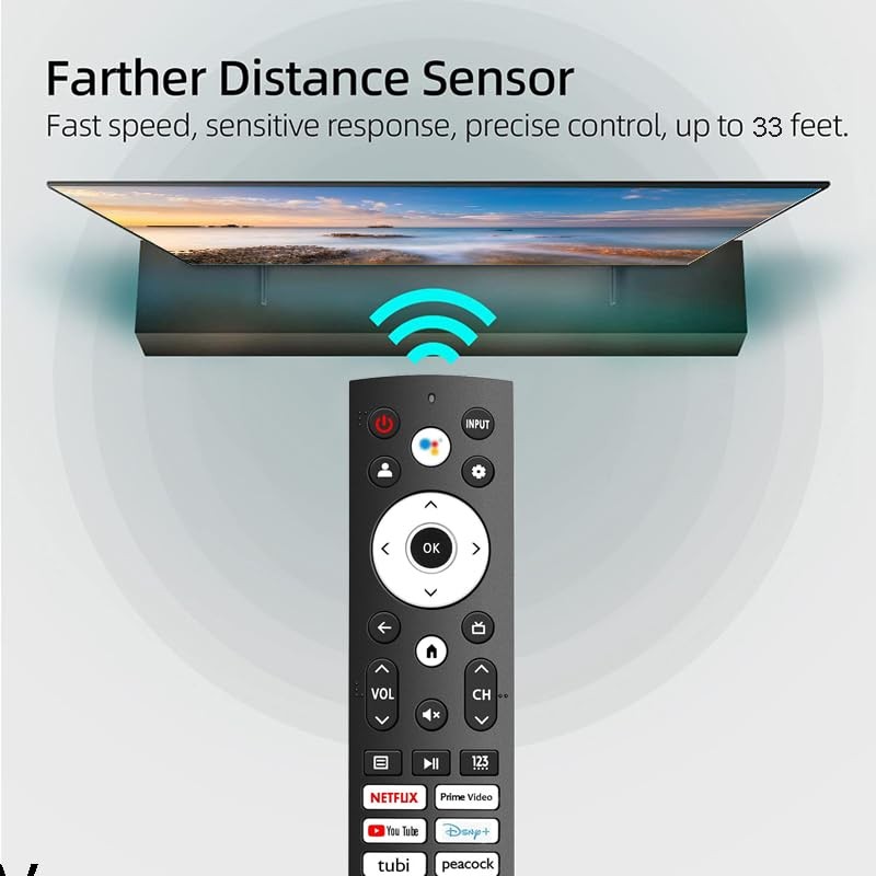 Universal Remote Control for Hisense Smart Google TV Series, Replacement
