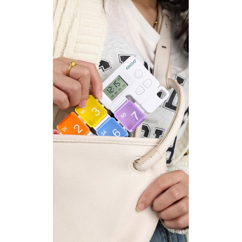 EDOSO Pill Box for 7 Days with 7 Containers and