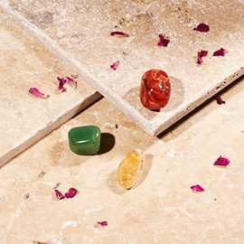 Natural "Crystals for Good Luck" Tumble Stone Set Reiki Charged