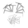 QWORK® Pack of 8 Invisible Shelf Brackets - 75 mm