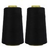 Strong Serger Thread 402, 2 Black Sewing Threads for Overlock,