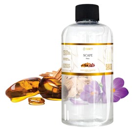 YANCY Scape Luxury Collection Fragrance Oil (8 oz), Sandalwood and Amber Scent, Versatile Aroma for Diffusers, Oil Burners & Aroma Lamps, Premium Fragrance Oil for Relaxing Home Ambiance