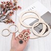 MECCANIXITY 2 Inch Unfinished Wood Rings Natural Wooden Ring Circle