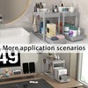 POUGNY 2PC Under Sink Organizer Rack 2 Tier Under Sliding