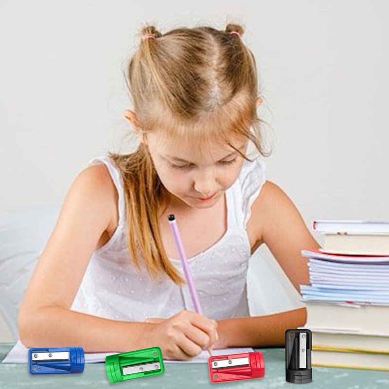 Pack of 3 Pencil Sharpener, Thick and Thin Pencils, Pencil