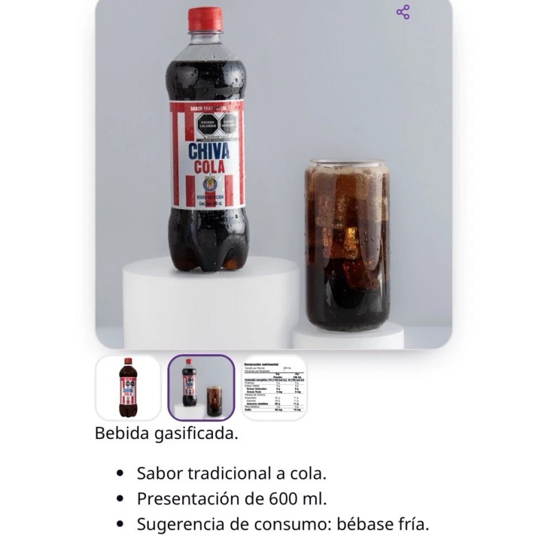 OMNILIFE CHIVA COLA SABOR TRADICIONAL 6 BOTTLES 600 ML Traditional