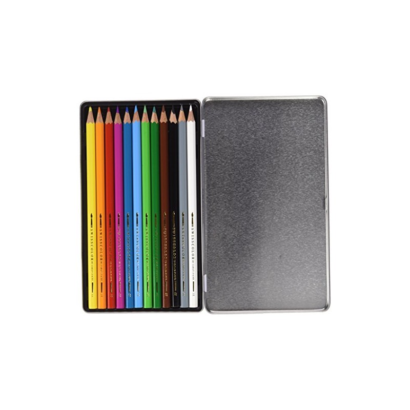 Caran D'ache Swisscolor Colour Pencils in Metal Box (Pack of