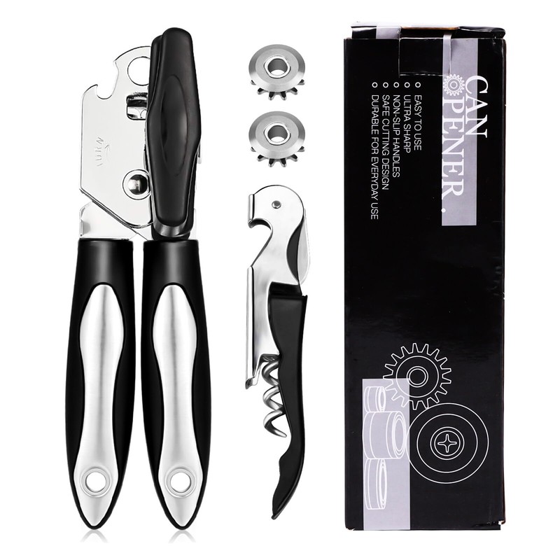 QIUWORE Tin Opener,Tin Openers for Arthritis Hands,Tin Openers That Work,Comes