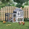 GarveeLife Small Wooden Chicken Coop, 2-Story Rabbit Hutch Indoor Outdoor