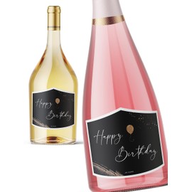 JoliCoon Happy Birthday Bottle Label 9.3 x 7.8 cm Happy Birthday Decoration