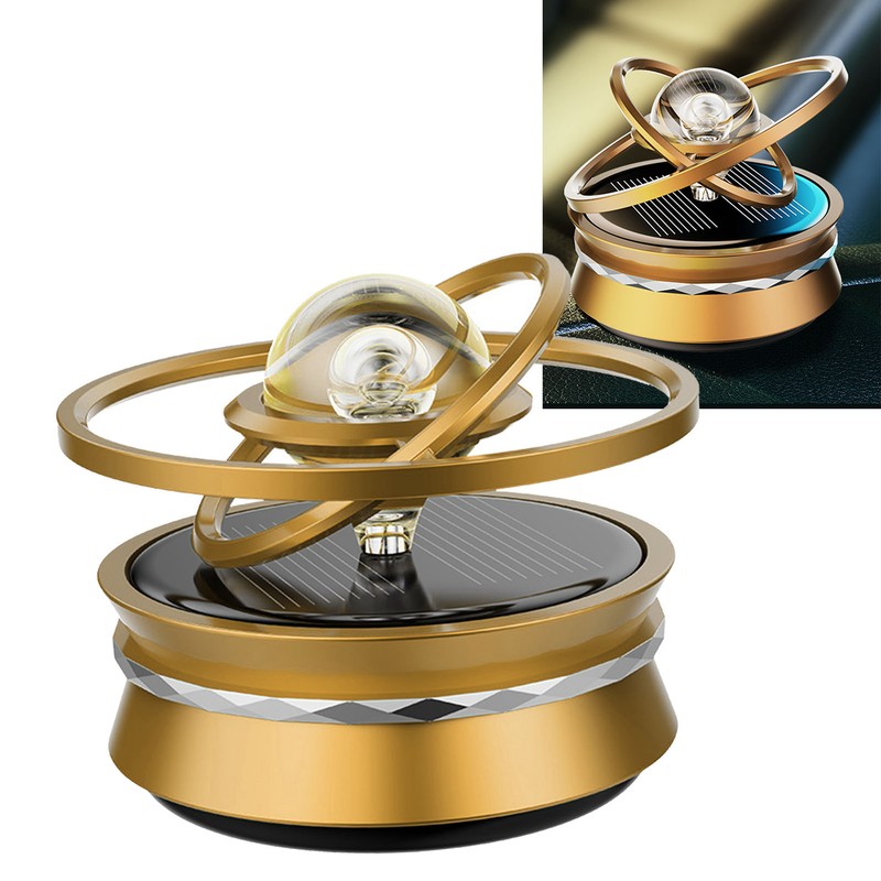 Car Aromatherapy Solar Energy Suspended Crystal Ball Rotating Car Aroma