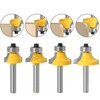 Baorder 4 Pieces 6 mm Shank Round Over Milling Cutter