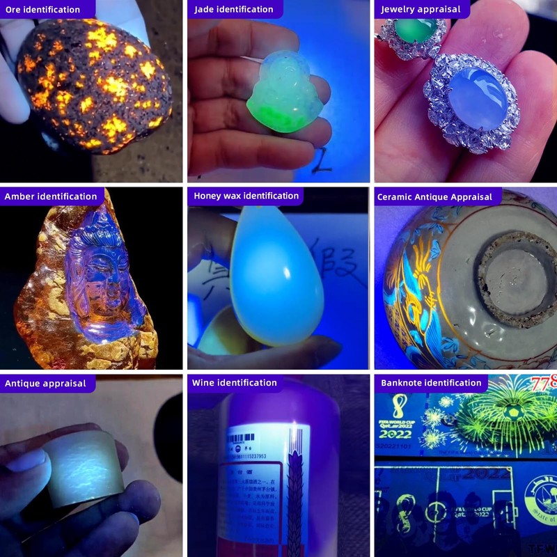LIGHTFE Blacklight uv Flashlight 365nm UV304 UV Flashlight Rechargeable can