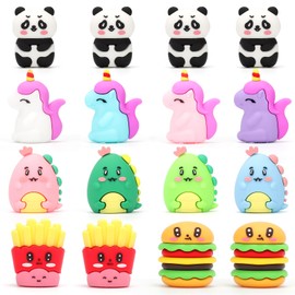 OPPZZIT Party Bag Fillers for Kids, 16Pcs Cute Cartoon Image Pencil Sharpener, Kids Party Bag Fillers, Pencil Sharpener for Kids