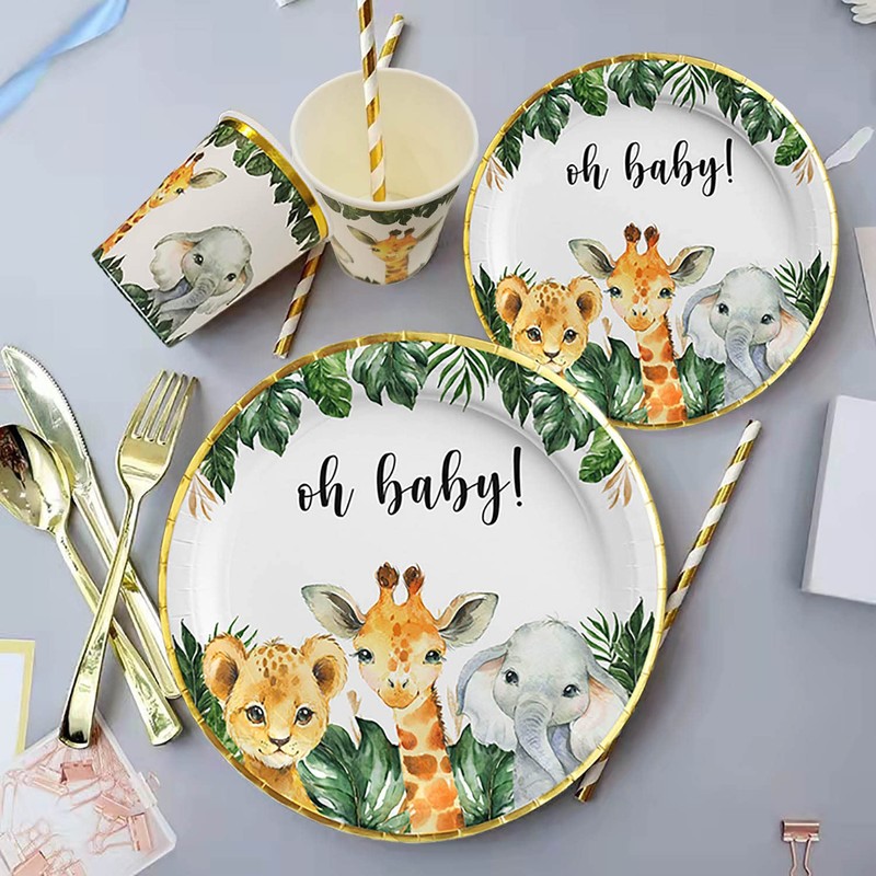 Safari Baby Shower Tableware