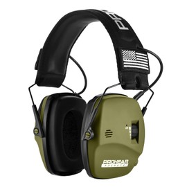 PROHEAR Digital Electronic Shooting Ear Protection Sound Amplification Earmuffs, 23dB NRR Low Profile Noise Reduction Hearing Protection for Gun Range and Hunting, Green