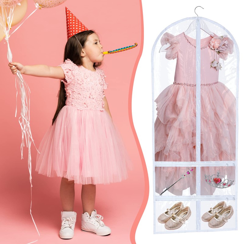 Sanwuta 4 Pcs Large Dance Garment Bags for Dancers Dance