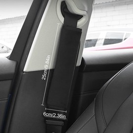 Set of 4 premium seat belt pads for more comfort when travelling, car seat belt pads with soft padding