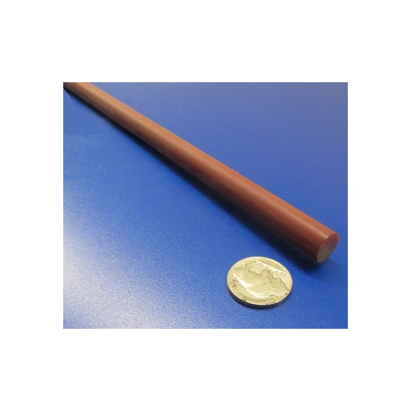 Micarta Phenolic XX Paper Rods .437" (7/16") Diameter x 24"