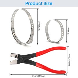 atnayo CV Boot Clamp Pliers with 16 Pcs Adjustable CV Boot Clips, Clic-R Type Hose Clip Pliers for Most Cars