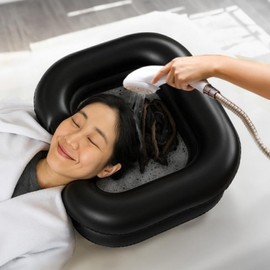 Portable Inflatable Shampoo Basin for Elderly and Patients Caregiving Silver 10ea