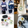 Zhenqing 5 Patterns Mini Cross Stitch Keychain Kit, DIY Flower
