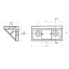 Pack of 20 Shelf Brackets, Brown, 44 x 20 x
