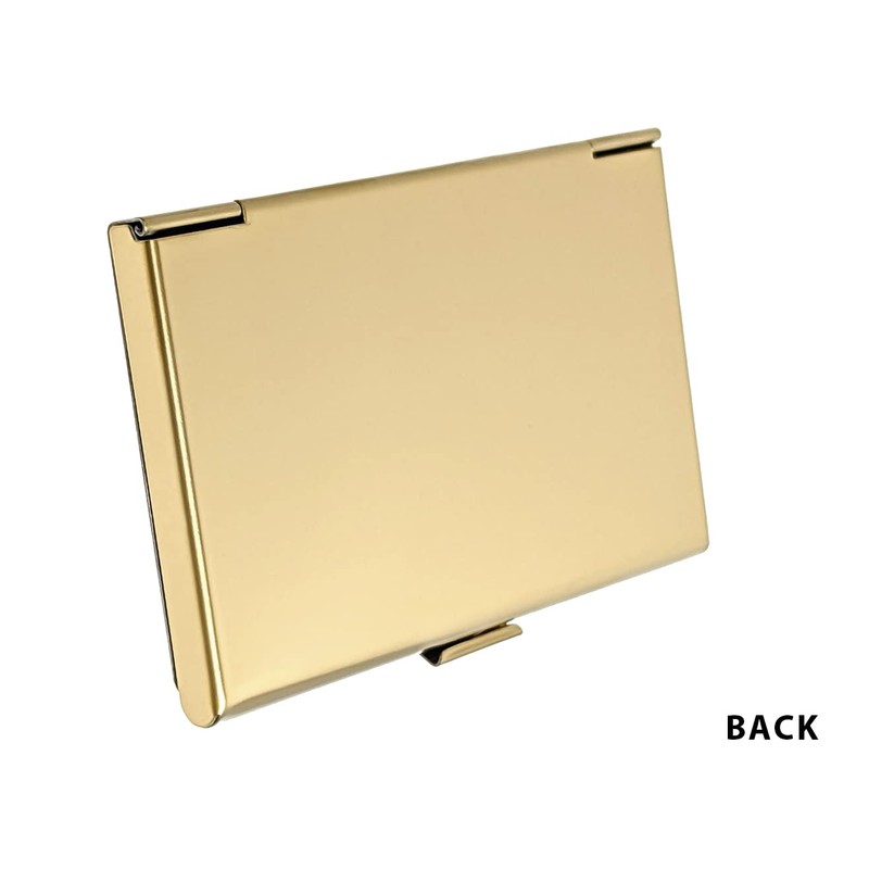 Metal Business Card Holder Laser Engraved with Realtor Logo (Gold)