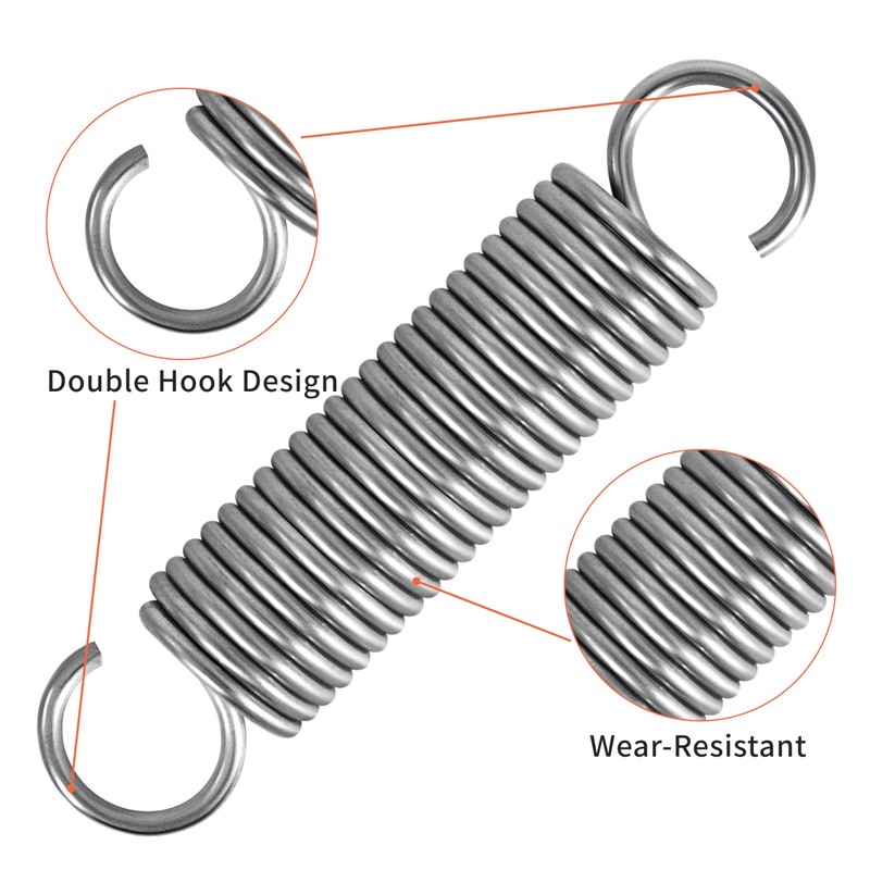 GUNGY Tension Springs with Hooks Stainless Steel Tension Spring 80