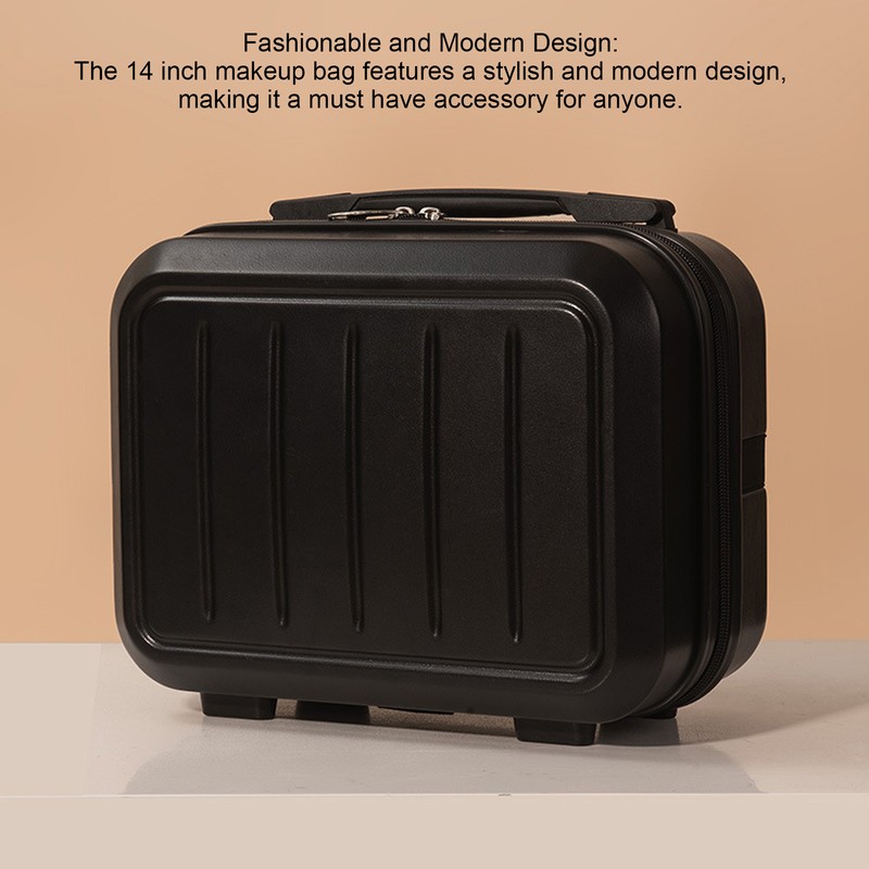 14in Cosmetic Bag Case ABS Delicate Fashionable Travel Toiletry Makeup
