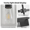 SOLFART 4 Lights Vanity Light Black Bathroom Vanity Lights Over