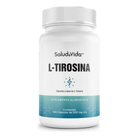 L-Tirosina - 100 Cpsulas - 1500 mg por porcin (3 Cpsulas al Da) - Suplemento Aminocido Deportivo - SV                                                 