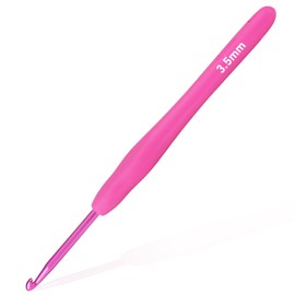 3.5mm Crochet Hook, Supers Smooth 3.5 mm Ergonomic Crochet Hooks for Beginner, Comfort for Arthritic, 1 Pack