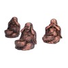 3PCS Buddha Statue Candle Holder Stand Resin Buddha Candlestick Ornament