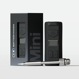 Soldering Iron Accessory with Rechargeable Mini Battery - Industry Standard Thread Compatible, Easy-to-Use, Multi Function, Fast Charging, Compact Design:_Black