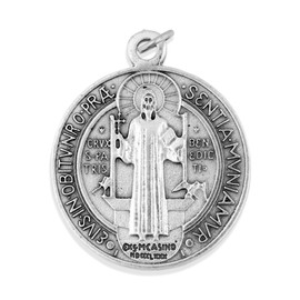 Vatican Imports Large Saint Benedict Medal - 2" Diameter, Metal, No Gemstone