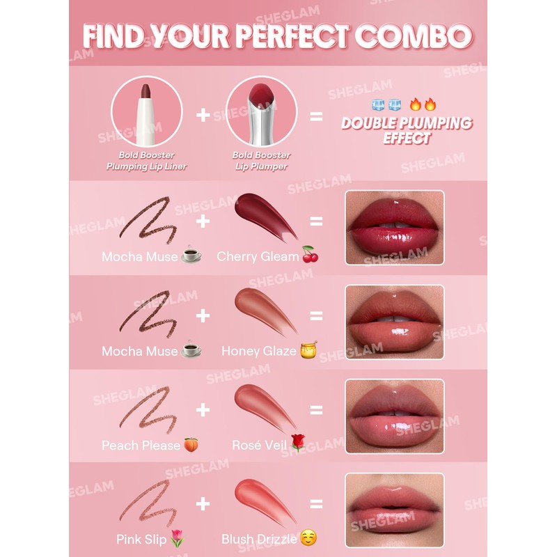 SHEGLAM Hydrating Lip Gloss Cruelty-Free Plumping Peptides-Honey Glaze
