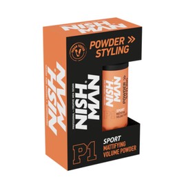 NISHMAN P1 Sport Polvo para Peinar, Volumen y Textura Mate, Aroma a Frutas Tropicales, 20 g