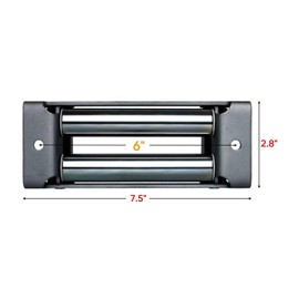 HLMOptimo 6 inch Winch Roller Fairlead 4 Way 6” Universal Mount Cable Guide Heavy Duty Nut Disassembly SUV Truck F150 4000-5500 LBS