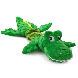 Chngeary Squeaky Dog Toy for Small Medium Large Dogs，Crocodile Shaped Tug of War Interactive Dog Toy，Soft Fabric and Sturdy Dog Plush Toy for Indoor Play